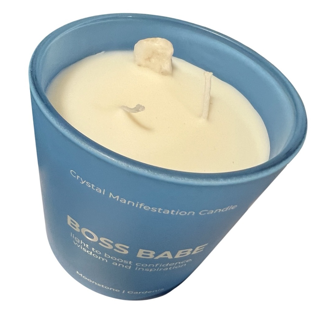 14 oz Crystal Manifestation Candle “Boss Babe”